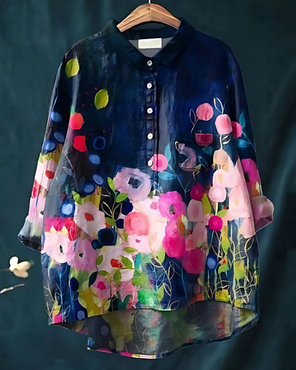 Effie | Artistic Floral Blouse