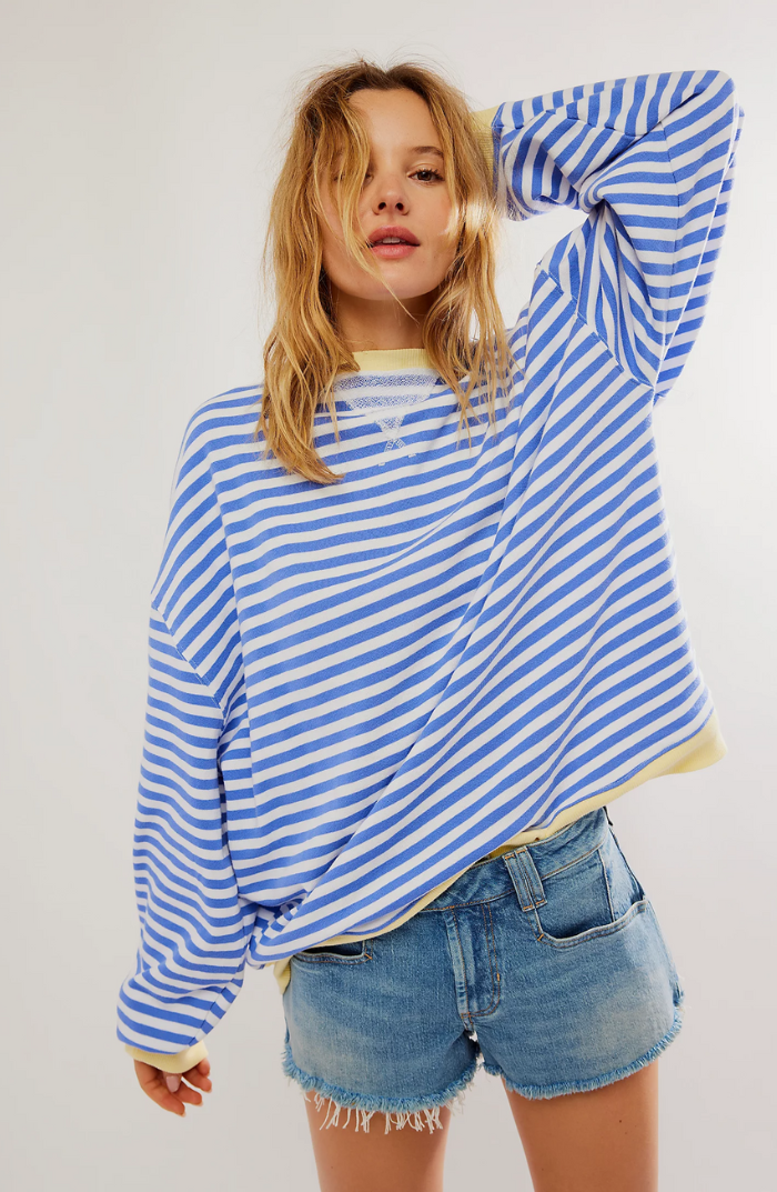 Emma | Cozy Oversized Striped Pullover