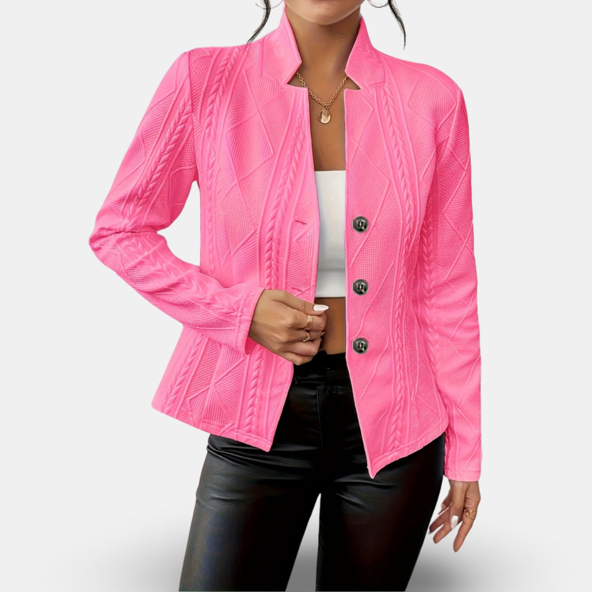 Ivora® | Textured Knit Blazer