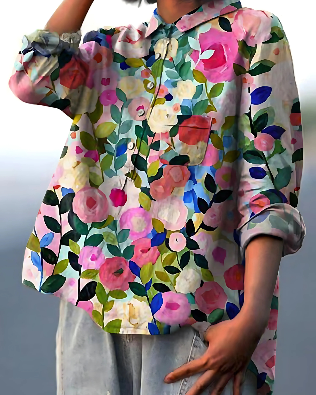 Effie | Artistic Floral Blouse