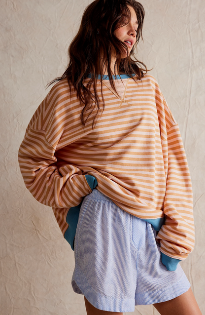 Emma | Cozy Oversized Striped Pullover