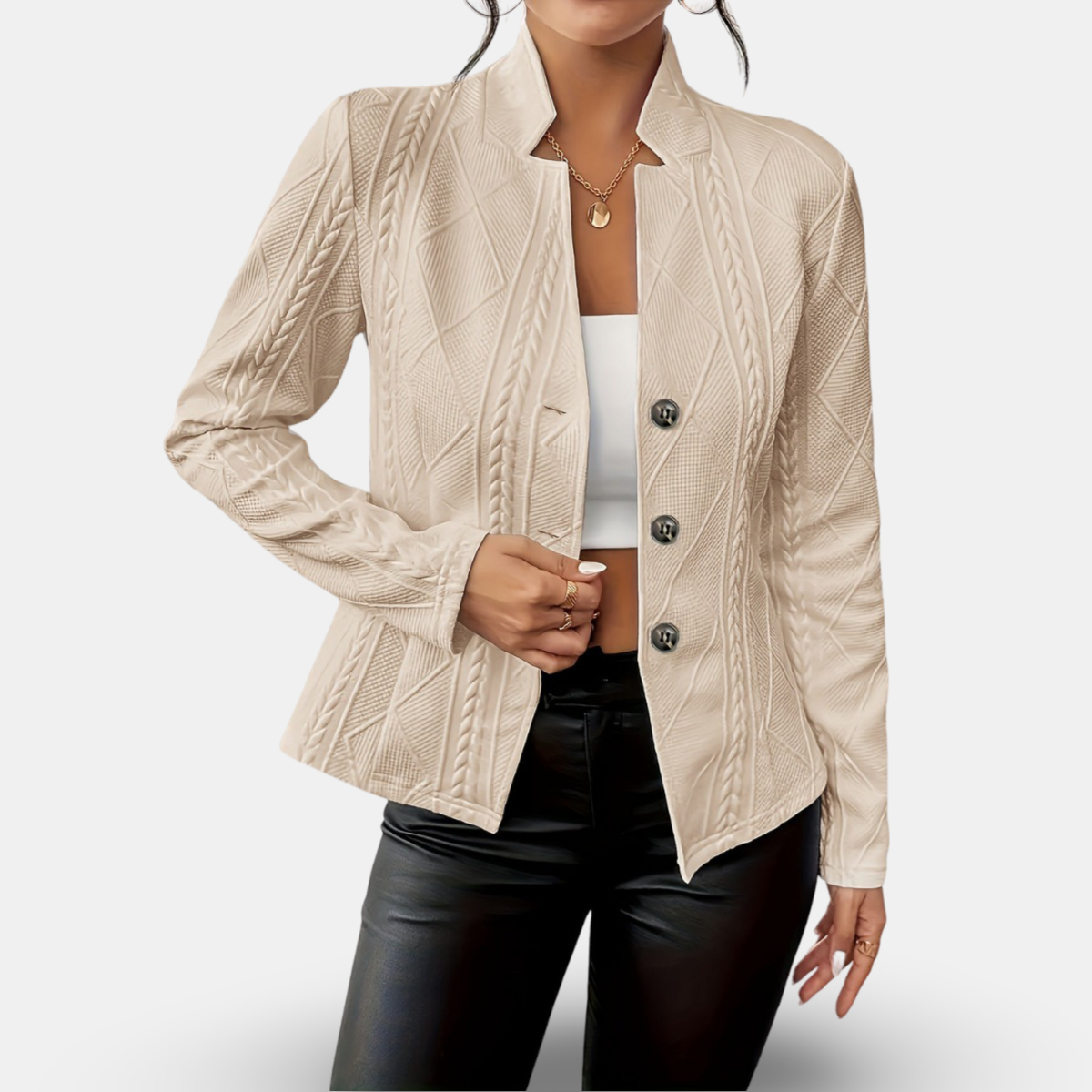 Ivora® | Textured Knit Blazer