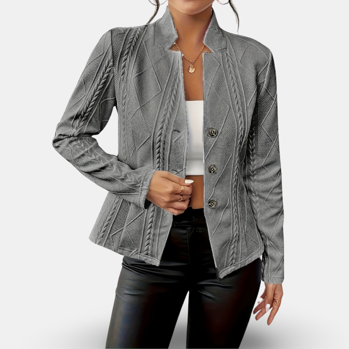 Ivora® | Textured Knit Blazer