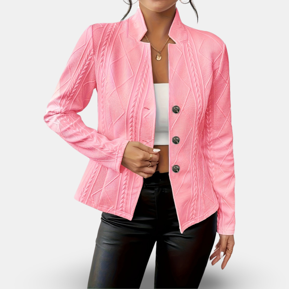 Ivora® | Textured Knit Blazer