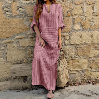 Chloe | Vintage Stripped Long Dress