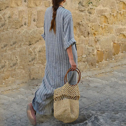 Chloe | Vintage Stripped Long Dress