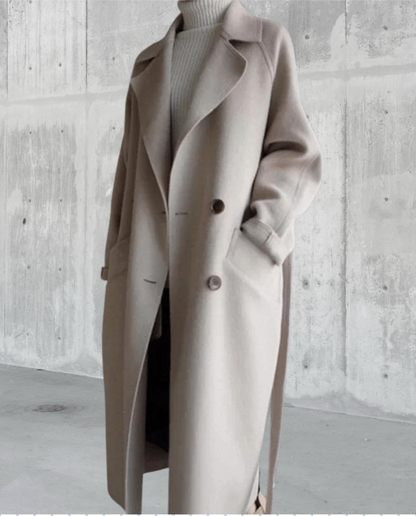 Sarah | Longline Wool Coat