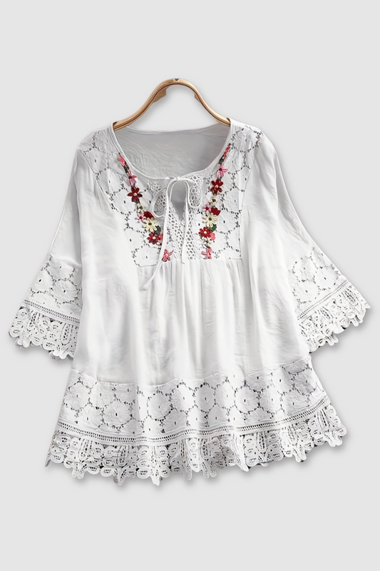 Brielle | Boho Embroidered Blouse