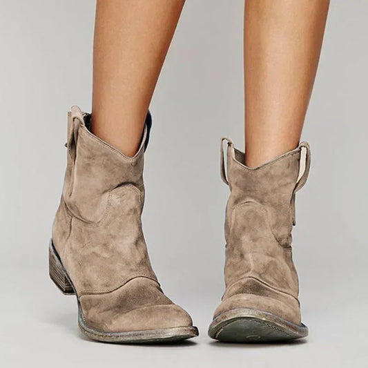 Destiny Vintage Cowboy Ankle Boots