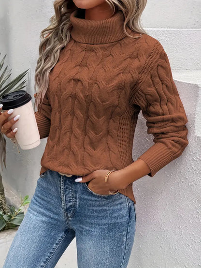 Cady | Cable Knit Turtleneck Sweater