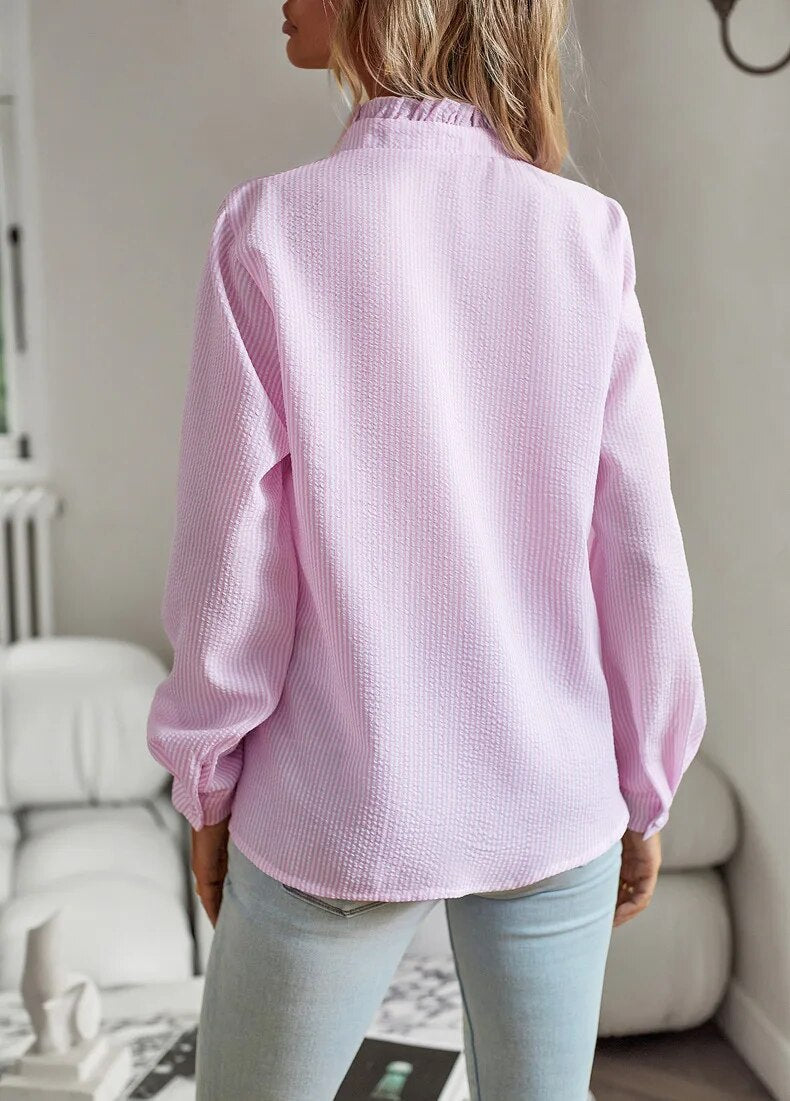 Aurora - Ruffle Long Sleeve Shirt