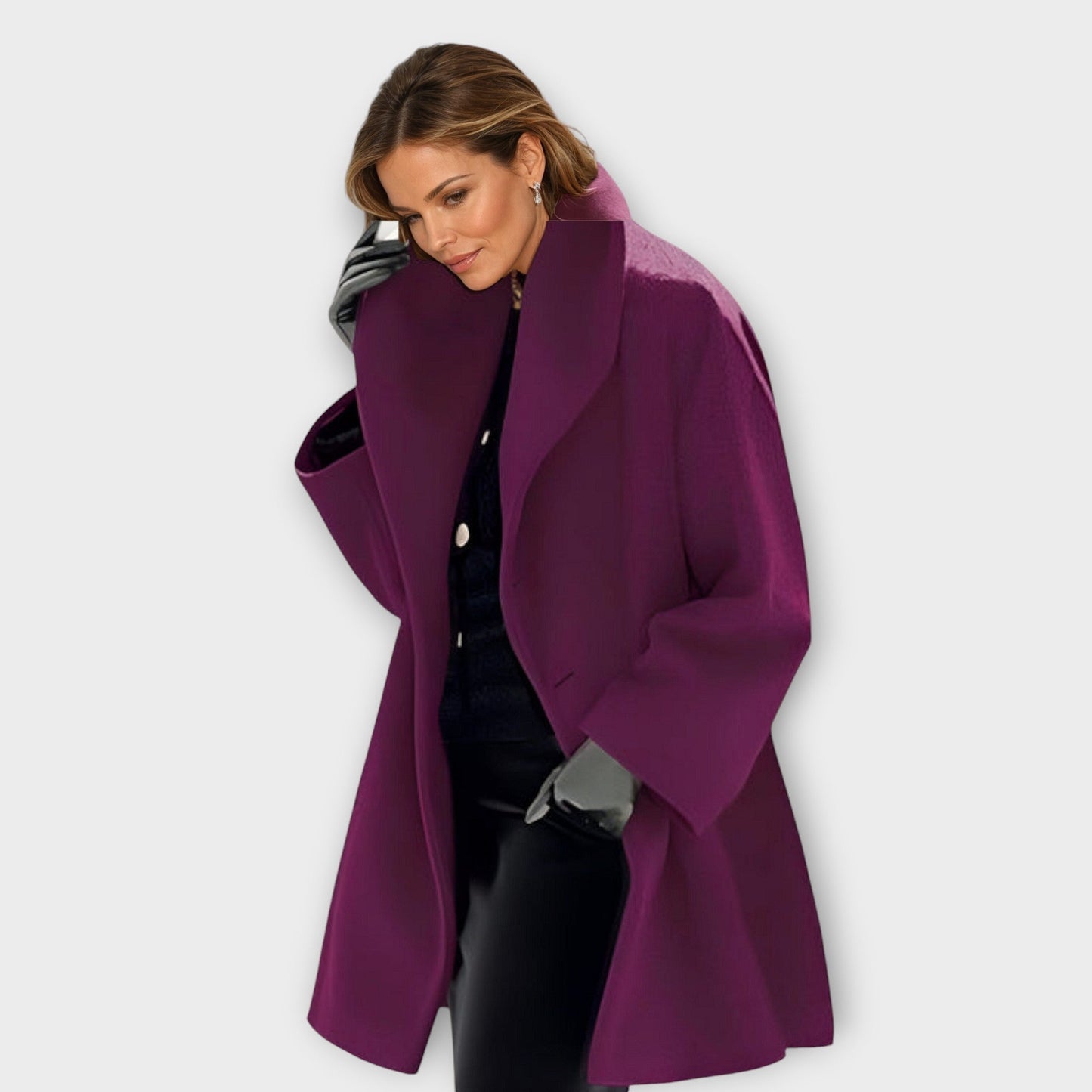 Isabelle - Elegant Coat with Stand-Up Collar